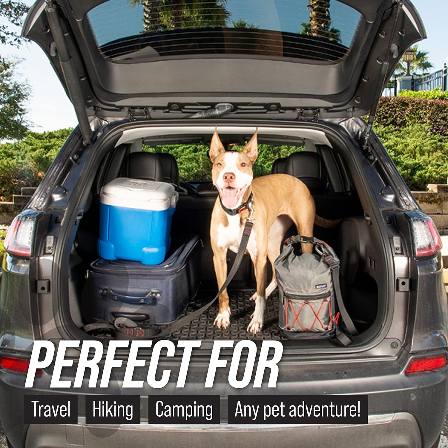 Leashboss Portable Dog Food Travel Bag, Pet Travel Food Storage Container, Large Capacity Kibble Carrier Pet Food Bin, Cat Food Container, Dog Accessories for Camping - Image 8