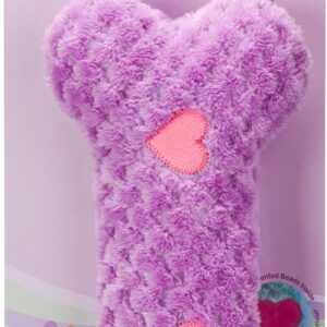 SPOT Soothers Warm Hug Bone - Calming Plush Dog Toy with Lavender Scented Beads, Removable Squeaker, Microwavable Warming Pouch, Separation Anxiety Relief, for Small to Medium Dogs and Puppies, 9in