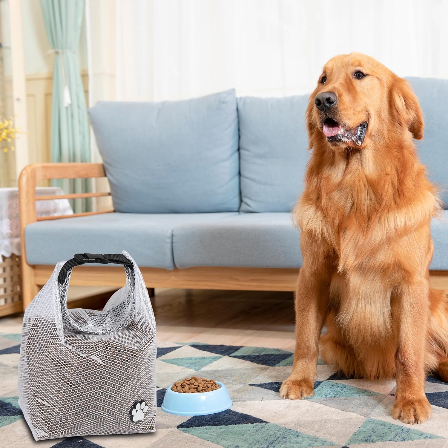 Dog Food Travel Bag 2pakc,Pet Travel Food Storage Container, Leakproof, Pet Safe,Foldable, for Maximum Freshness, for RV Road Trips, Camping, Longterm Dog Boarding Gear Accessories/white - Image 4