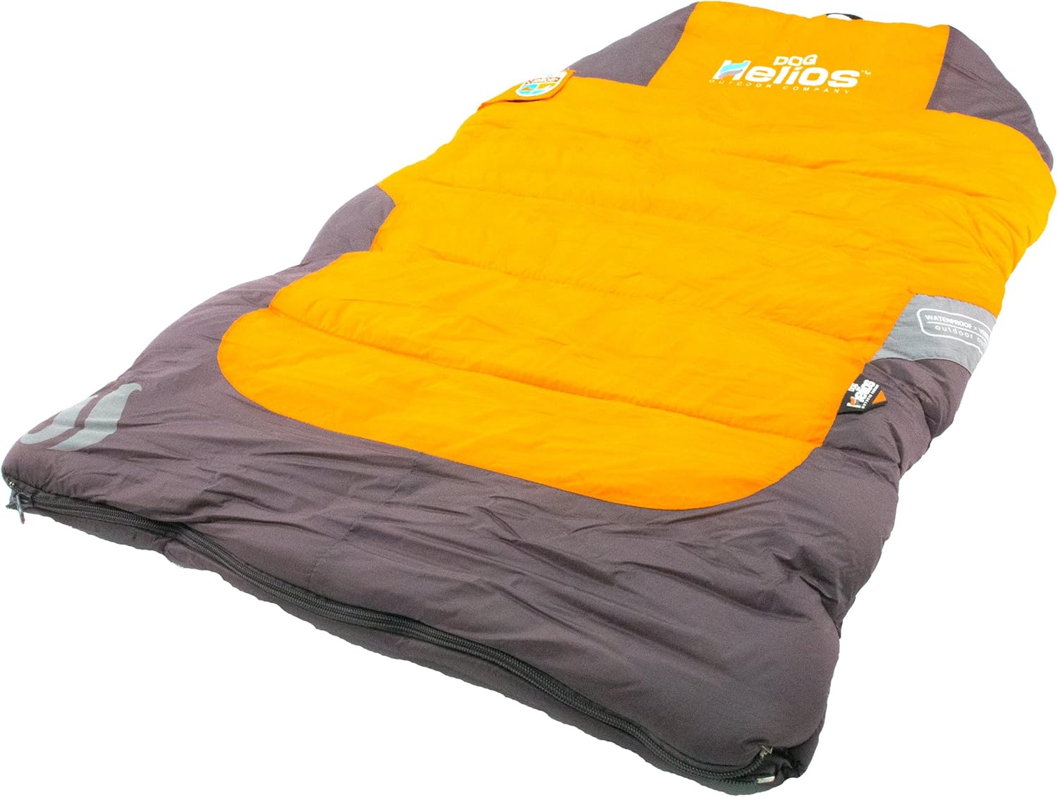 DOGHELIOS 'Trail-Barker' Multi-Surface Water-Resistant Travel Camper Sleeper Pet Dog Bed Mat w/ BlackShark Technology, One Size, Sunkist Orange, Dark Grey - Image 5