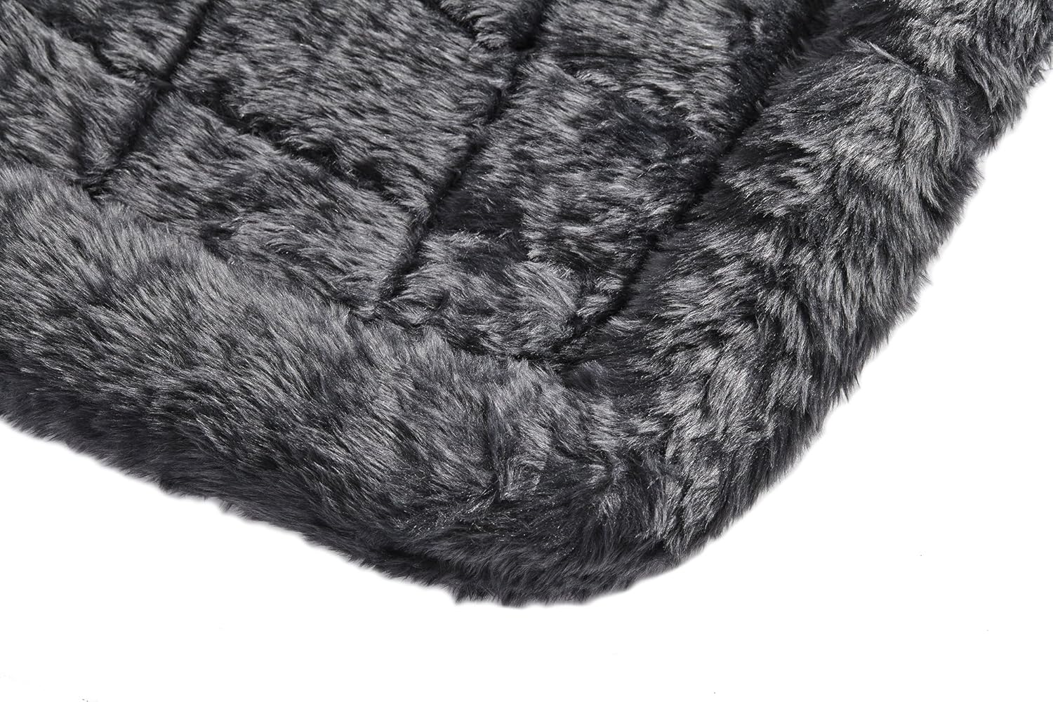 MidWest Homes for Pets QuietTime Dog Bed – Gray Faux Fur Bolster, Ultra-Soft and Machine Washable, Fits 42-Inch Crates and Carriers, for Large Breed Dogs - Image 5