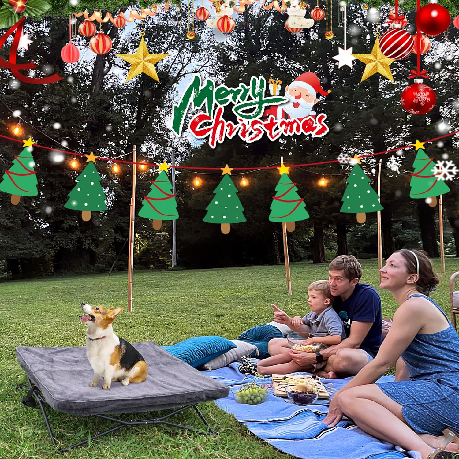 unp Foldable Dog Bed Pop up - 36 x 36 x 10 inch Elevated Pet Cot Outdoor Breathable - Removable Plush Pad & Carrying Bag Raised Dog Camping Bed (Grey, L PRO) - Image 8