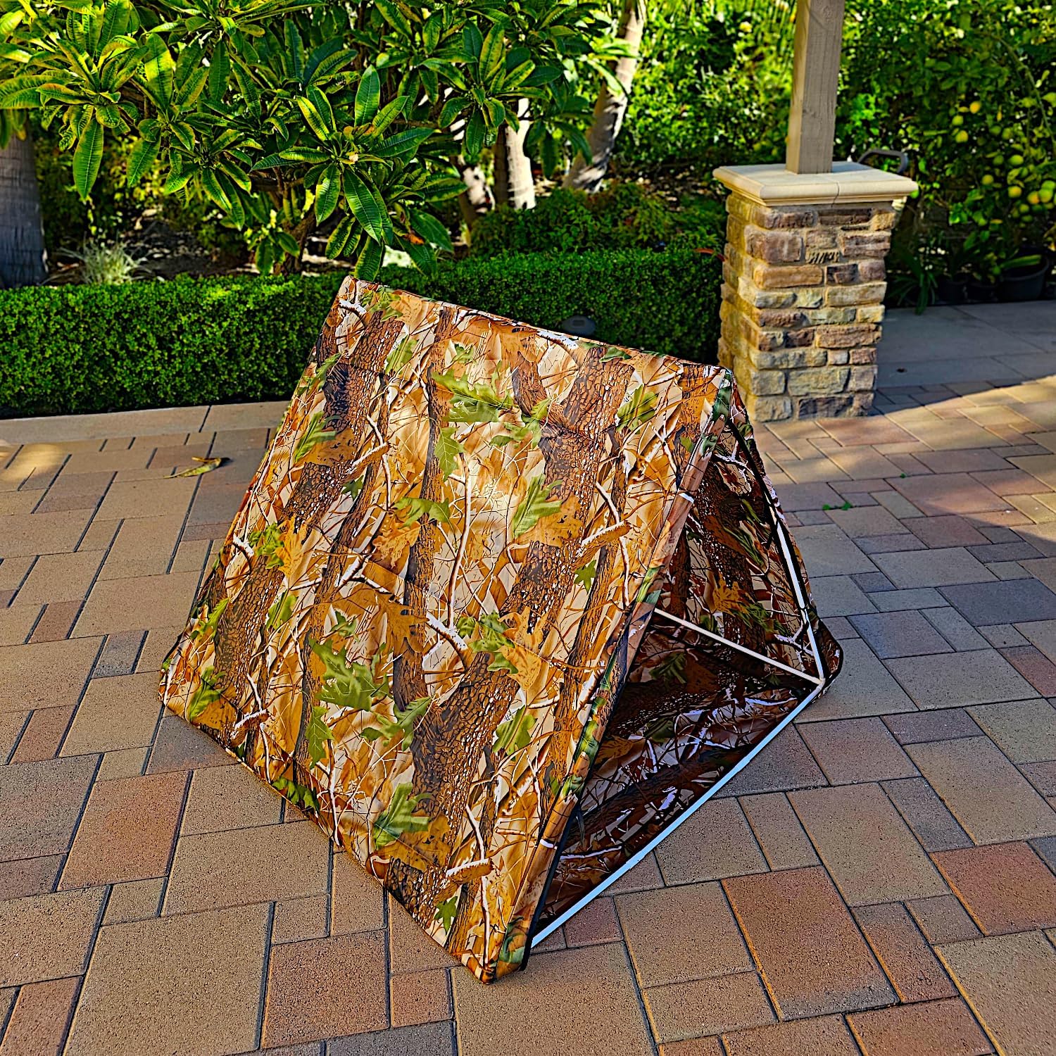 POCO DIVO Outdoor Pets Shade, Indoor Cats Tent, Portable Dog House, Toy Hunting Hut, Rabbit Playpen Animal Camouflage Canopy, Livestock Waterproof Shelter, Kitten Puppy Play Tunnel with Carry Bag - Image 6