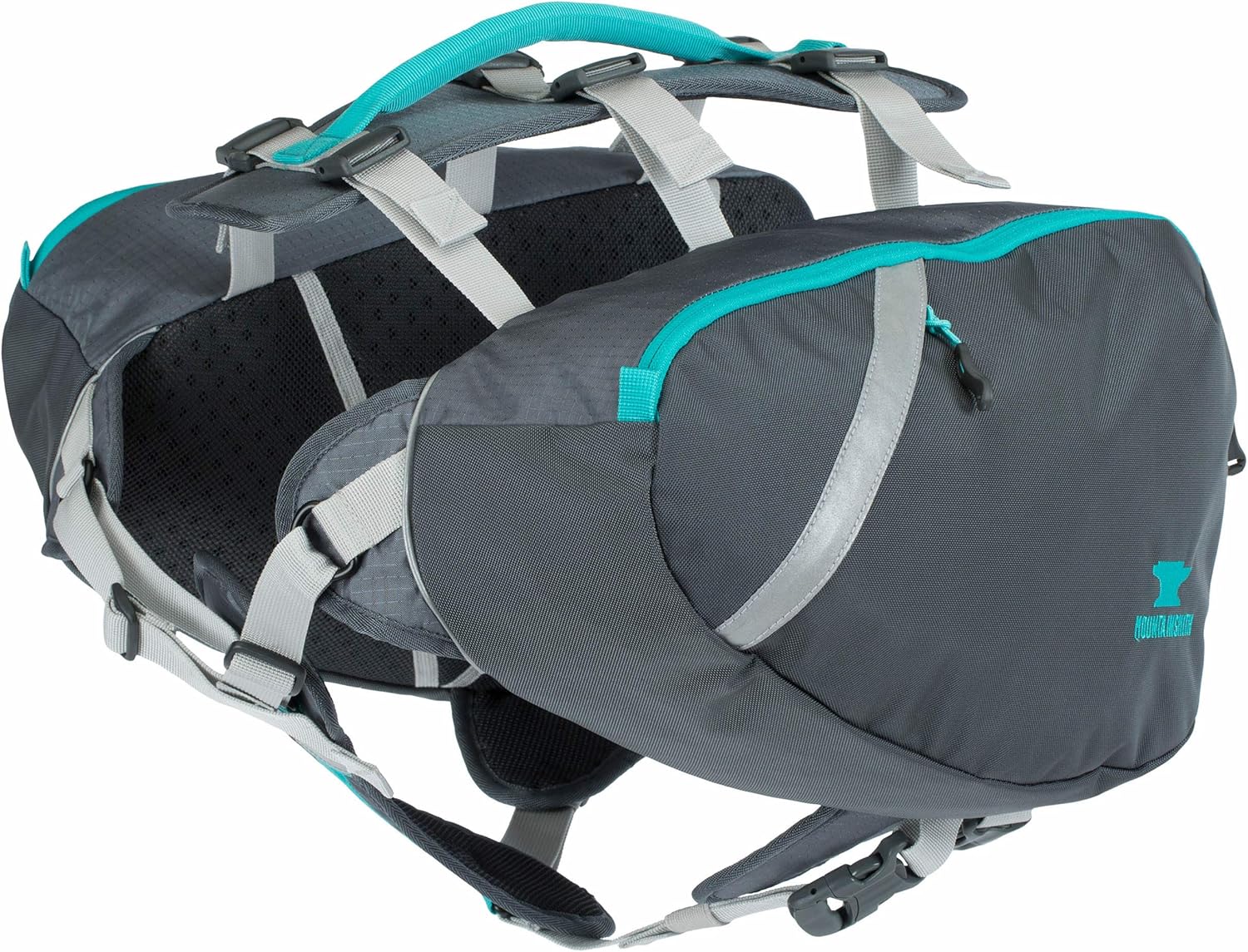 Mountainsmith K9 Dog Pack, Adjustable Chest and Back Harness Canine Backpack, Saddle Bags with Zippered Pockets for Camping, Travel, Outdoors, Backpacking, Hiking, Caribe Blue, Small - Image 3