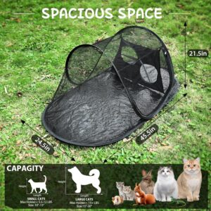 Outdoor Cat Tent with Removable Interactive Fabric,Outdoor Cat Enclosu...
