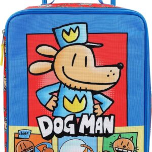 Bioworld Dog Man Character Squares 4-Piece Youth Travel Set Carry on luggage