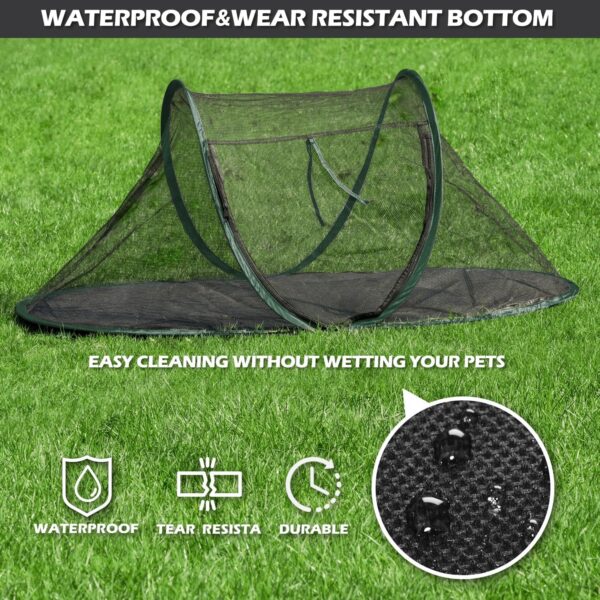 Cat Tent Outdoor, Pet Enclosure Tent Suitable for Cats and Small Animals, Indoor Playpen Portable Exercise Tent with Carry Bag(Dark Green) - Image 4