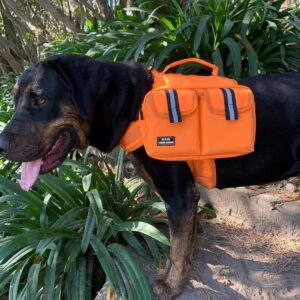 Dog Hiking Backpack Saddle Bag Small Dogs Adjustable Harness Reflective Straps Side Pockets Breathable Fabric Outdoor Walking Travel Lightweight Durable Design Ideal Pet Gear Adventure Use