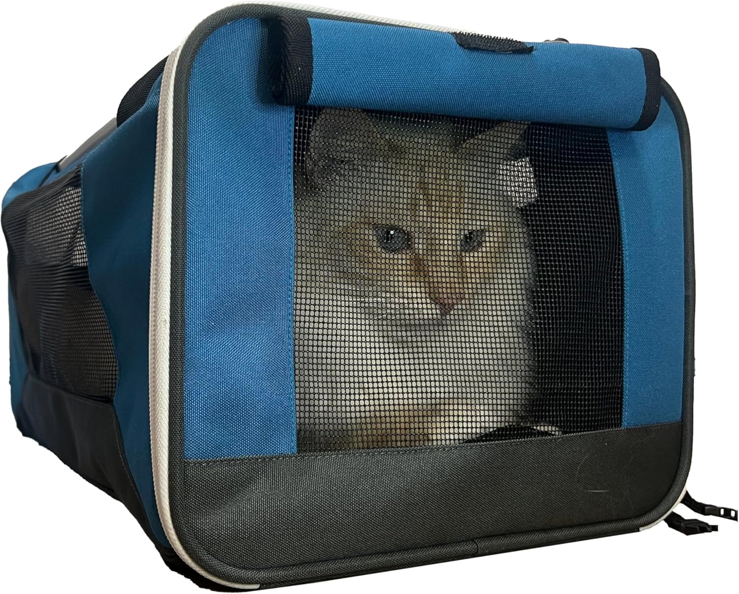 Travel Cat The Odyssey Soft Cat Carrier - Portable Comfort Soft Sided Travel Carrier for Small, Medium Cat, Kitten up to 20 LBs - Pet Travel Carrier Backpack with Shoulder Strap (Blue) - Image 2