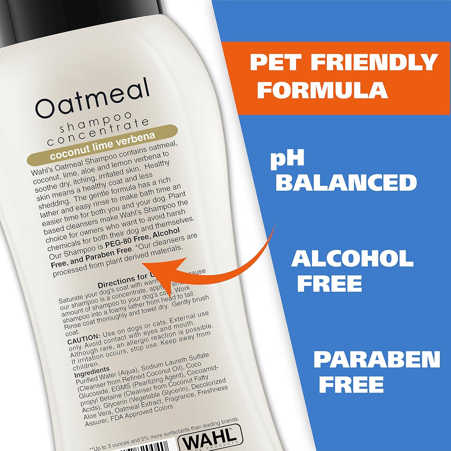 Wahl USA Dry Skin & Itch Relief Pet Shampoo for Dogs – Oatmeal Formula with Coconut Lime Verbena Scent & Pet Friendly Formula, 24 Oz - Model 820004A - Image 5