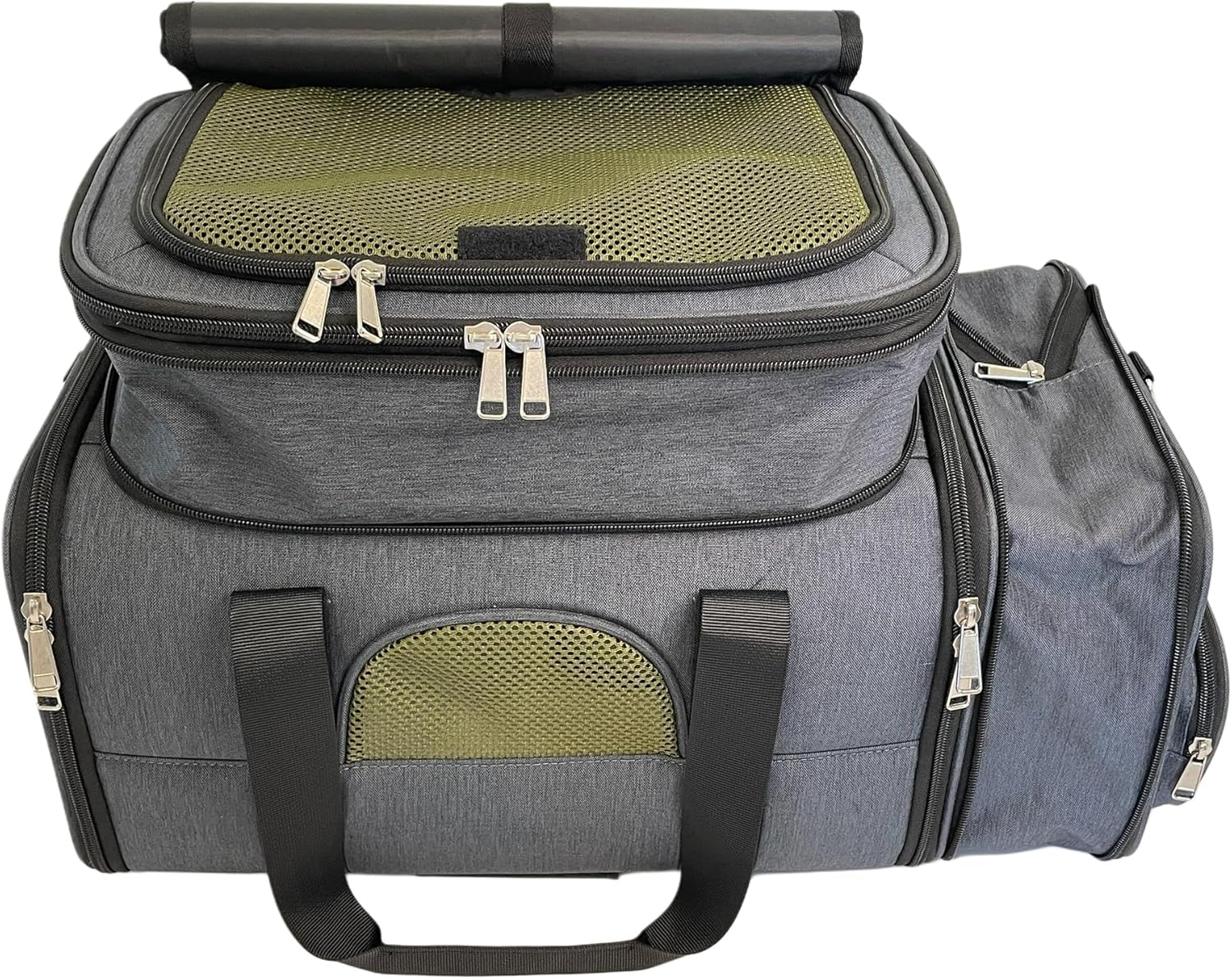 Top-Side-Front Expandable Rolling Cat Dog Pet Carrier, Airline Compliant for All Airlines, Slide-Outs Allow Variable Adjustments to Width, Length, Height for Space Available Under Airplane Seat - Image 3