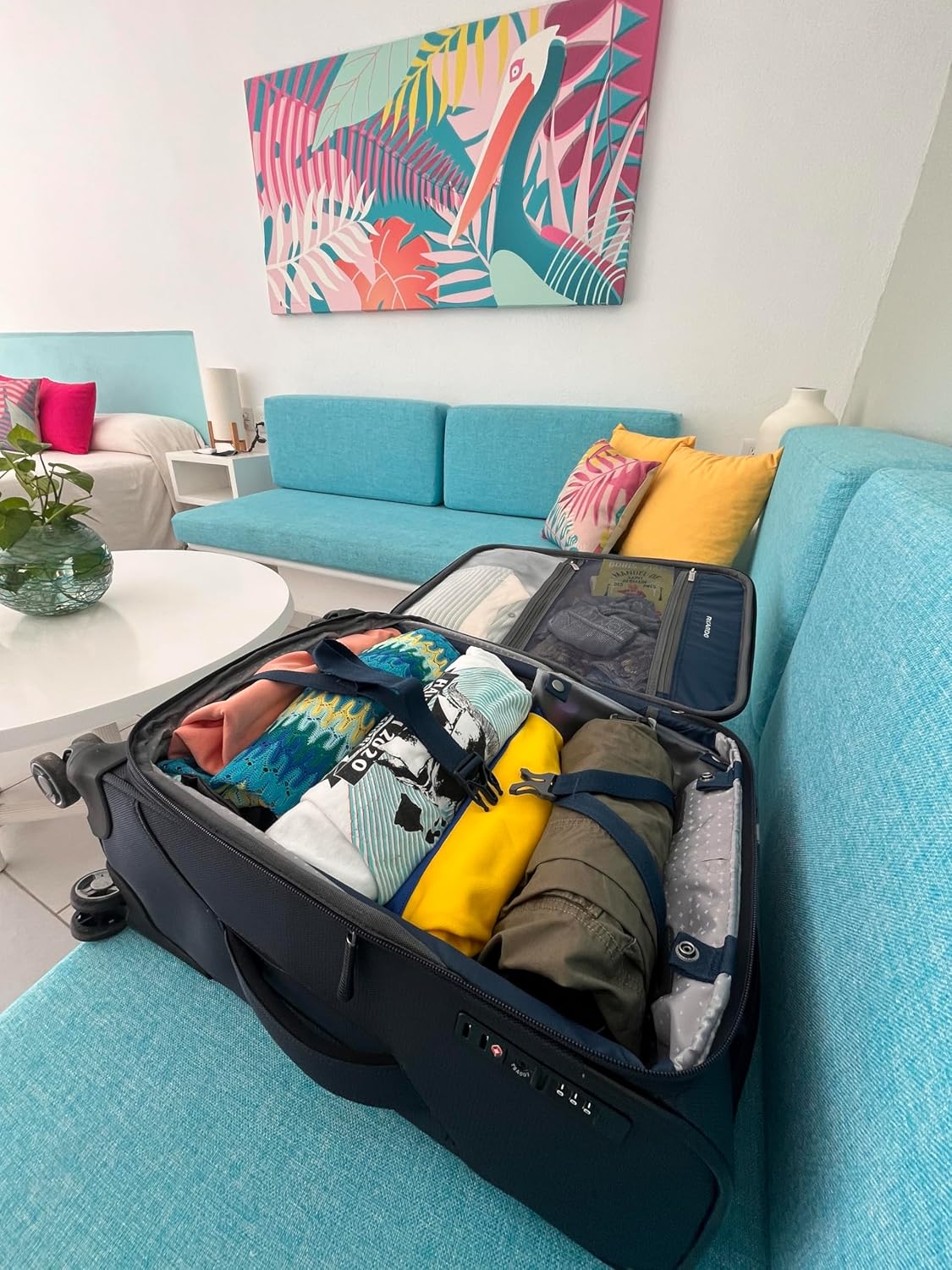 Ricardo Beverly Hills Avalon Softside Carry-On Luggage Made with Sustainable 100% Recycled PET (rPET), Lightweight, Eco-Friendly Travel, Expandable, Dual Spinner Wheels, Juniper Green, 20-inch - Image 7