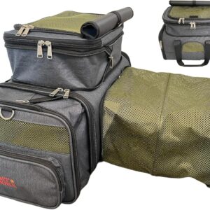 Top-Side-Front Expandable Rolling Cat Dog Pet Carrier, Airline Compliant for All Airlines, Slide-Outs Allow Variable Adjustments to Width, Length, Height for Space Available Under Airplane Seat