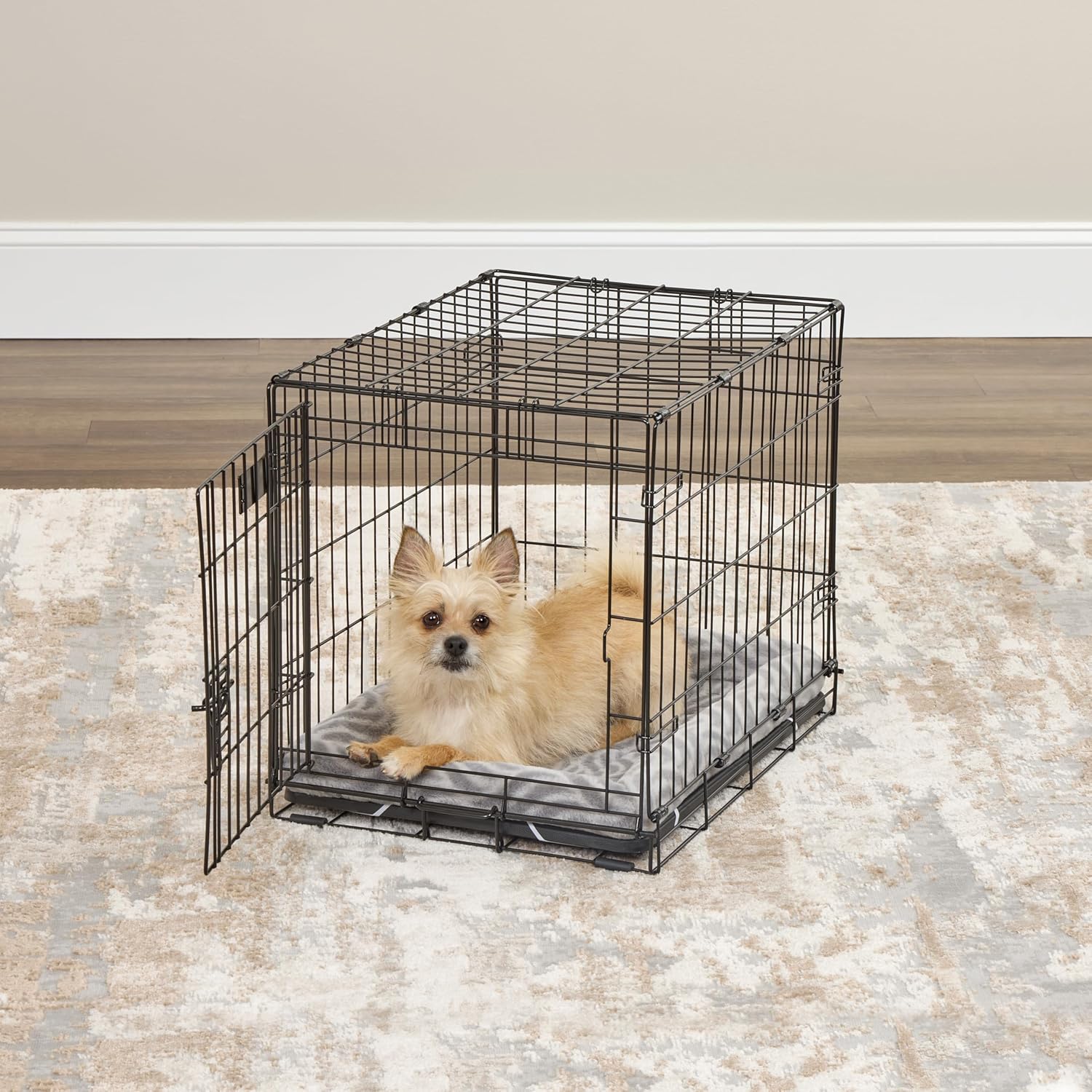 MidWest Homes for Pets QuiteTime Deluxe Wave Bolster Bed for Small Dogs; Easily Machine Wash and Dry; Gray; 24"; 40224-WVGY - Image 4