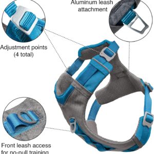 Kurgo Journey Air Dog Harness, Vest Harnesses for Dogs, Pet Hiking Harness for Running & Walking, Reflective, Padded, Includes Control Handle, No Pull Front Clip (Orange, Large)