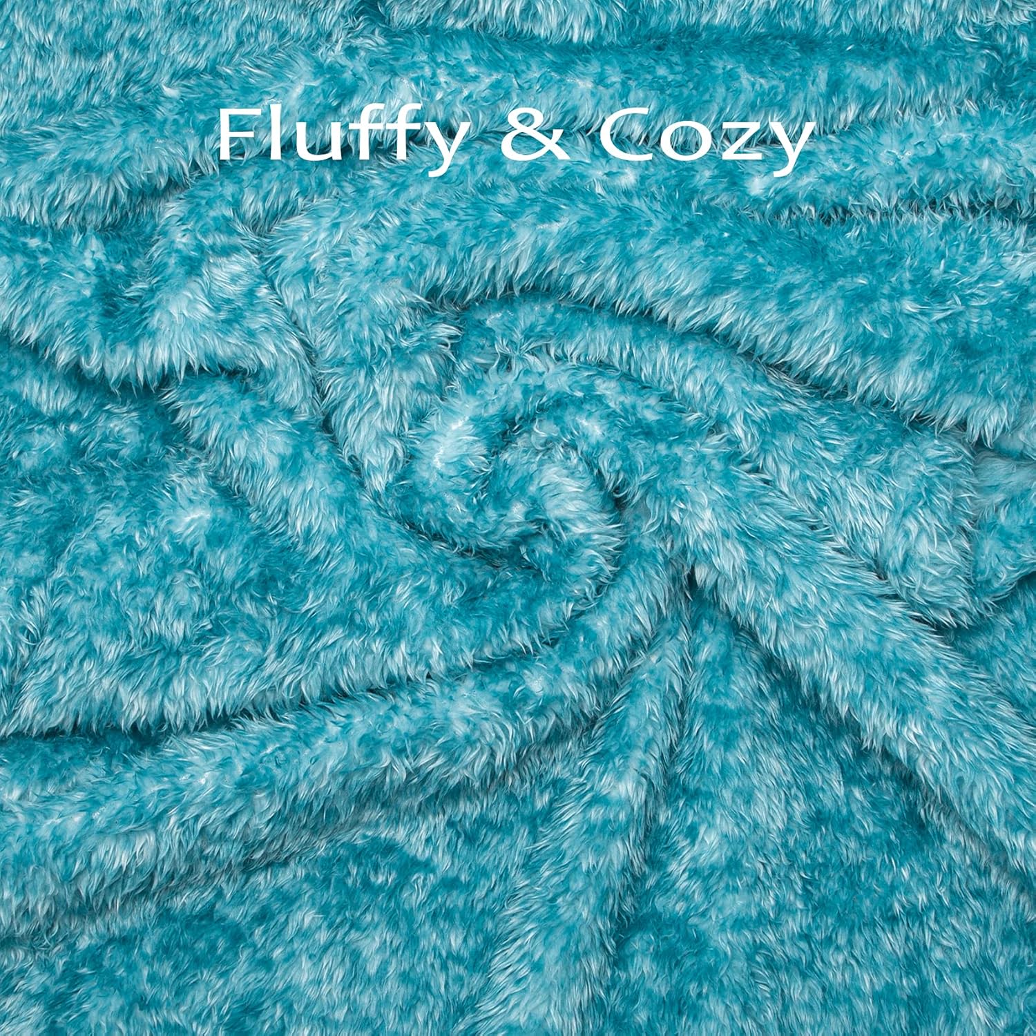 MACEVIA Fluffy Fleece Dog Blankets,Warm Soft Fuzzy Pets Blanket for Puppy,Small,Medium,Large Dogs and Cats,Plush Pet Throws for Bed,Couch,Sofa,Travel(24x29 Inch, Sea Blue) - Image 2