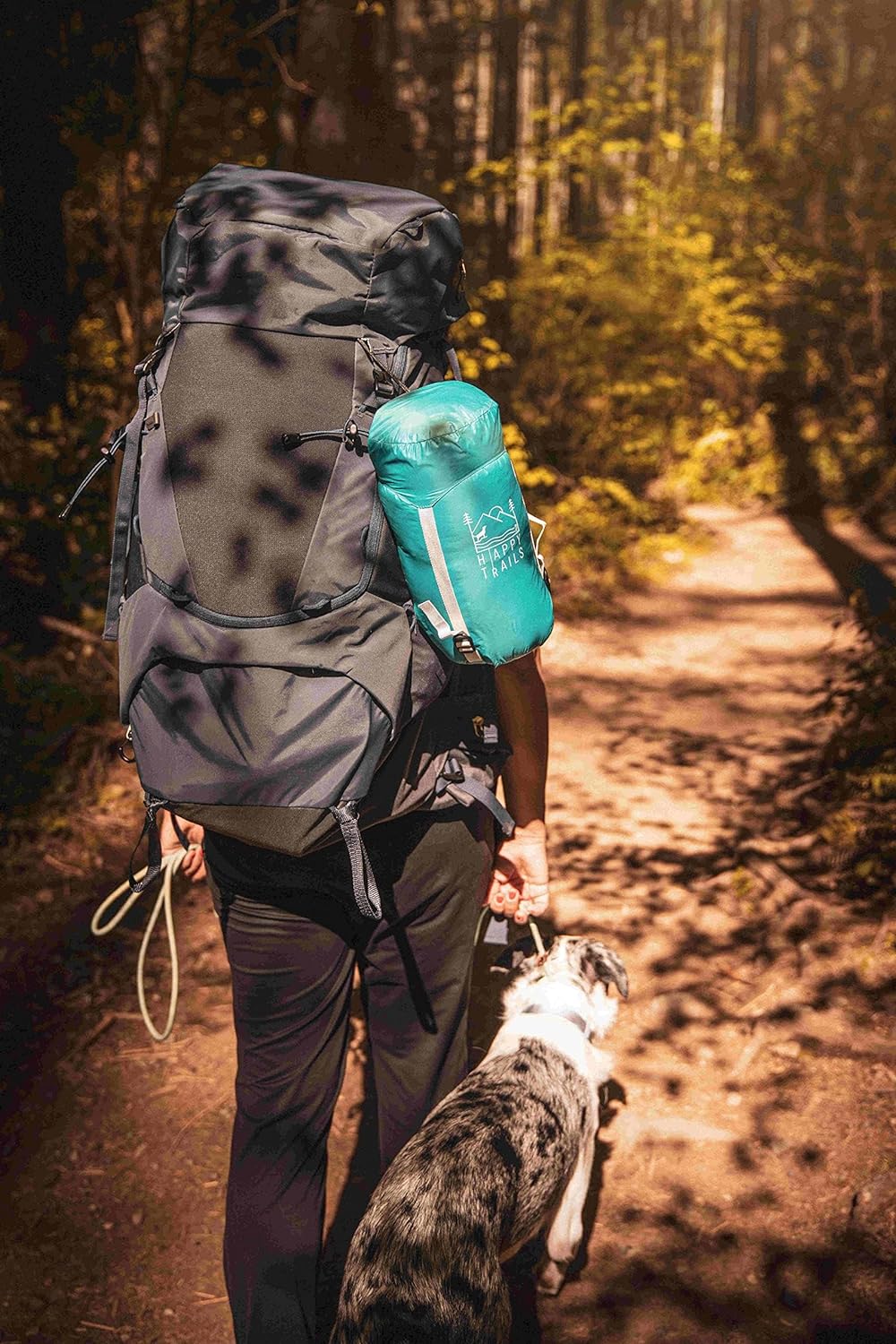 Glacial Blue Ultralight Dog Sleeping Bag with Packable Bed for Hiking, Camping and Outdoor Travel - Medium Size - Image 7