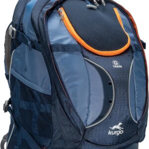 Kurgo G-Train Dog Carrier Backpack for Small Pets Up to 25 Lbs, TSA & Airline Approved, Navy Blue
