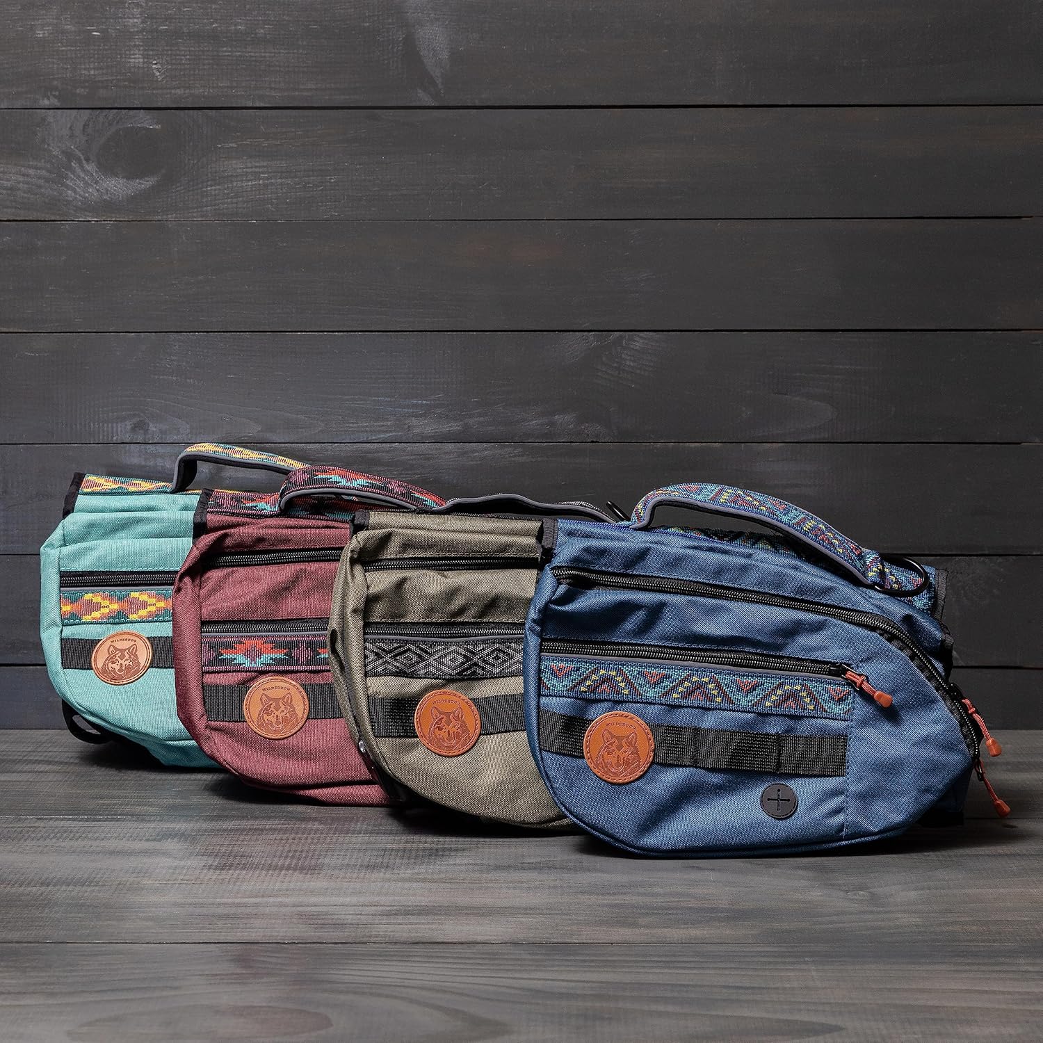 Widlerdog Dog Backpack with Built in Harness and Back-Mounted D-Ring Leash Attachment, Handle, Two Saddlebags with 4 Total Pockets, Built in Poop Bag Dispenser (Huckleberry, Medium) - Image 9