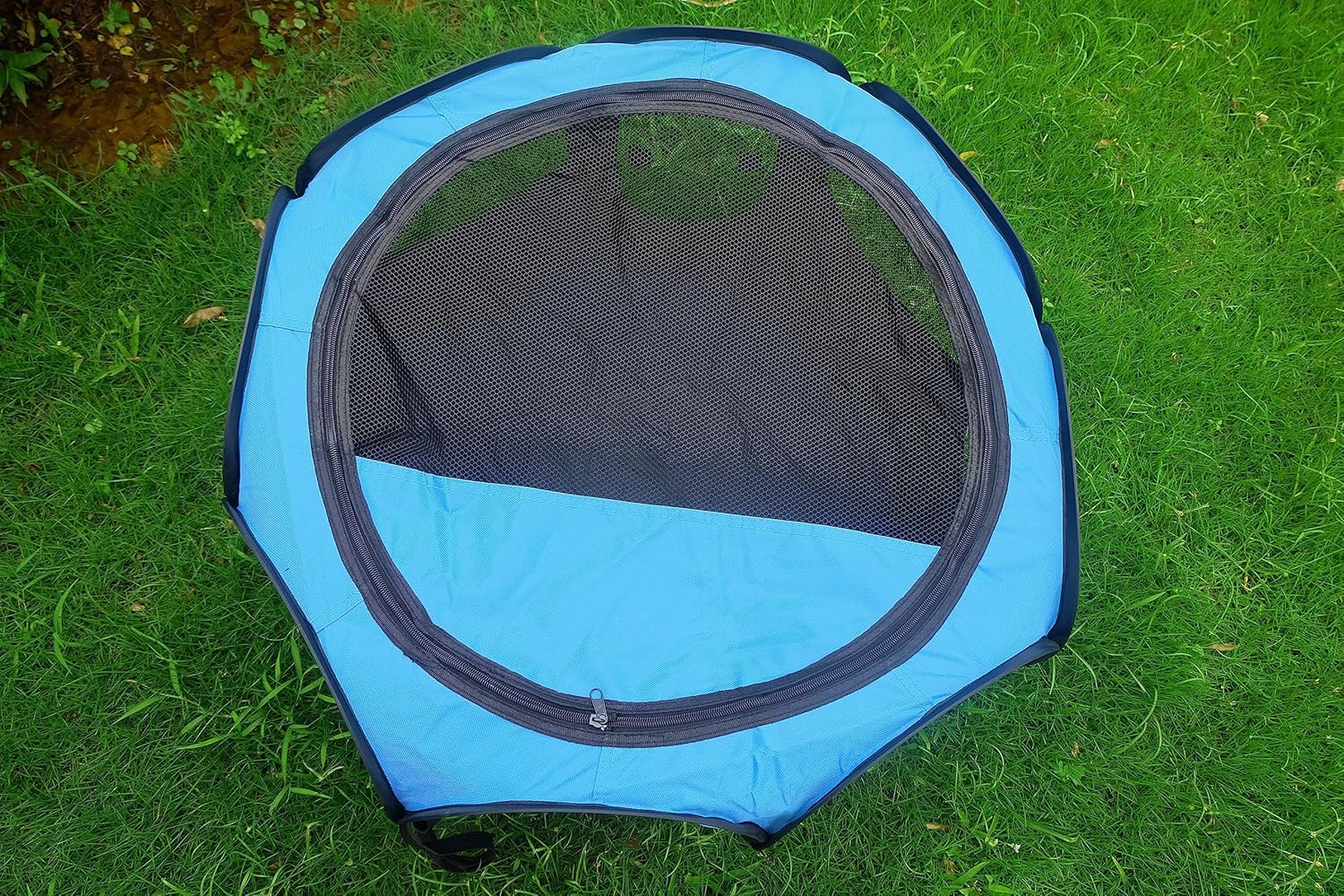 Portable Pet Playpen,Foldable Dog Playpen for Dogs and Cats,Rabbits,Pet Exercise Pet Tents Indoor Outdoor Use (S(28.7" x 28.7" x 16"), Blue) - Image 6