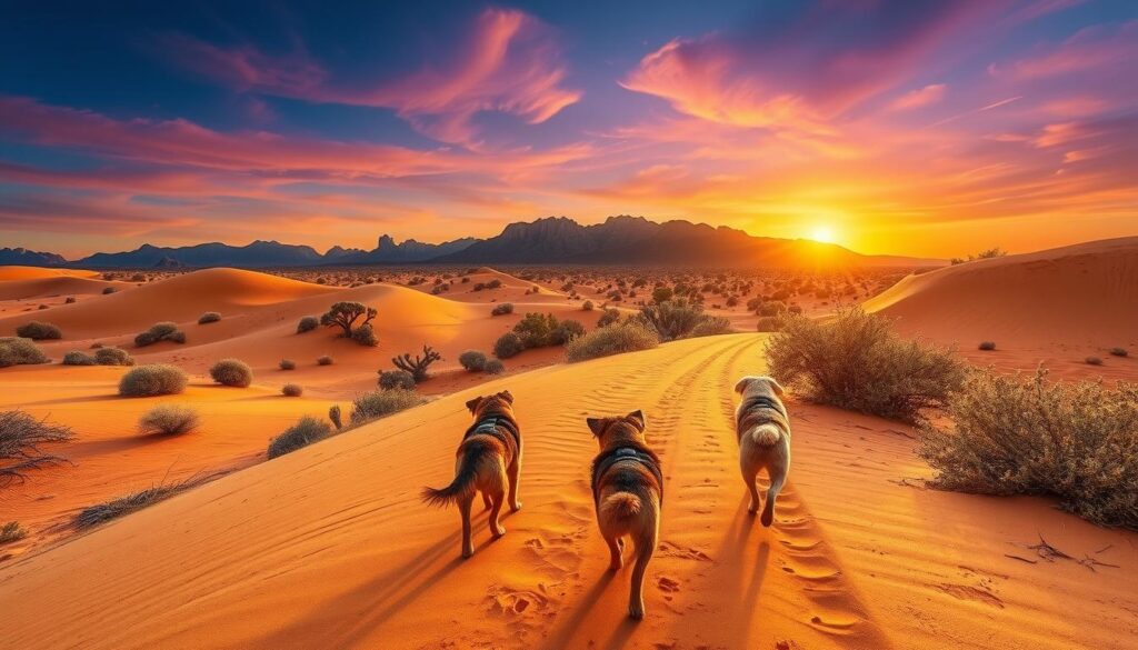 desert hiking with dogs