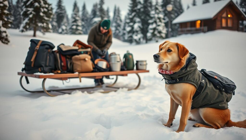 dog winter travel preparation