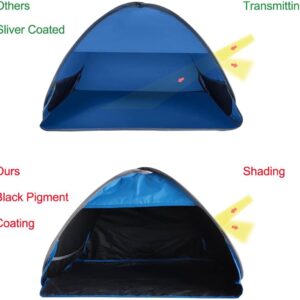 Small Pop Up Beach Tent with Meshed Window, Portable Head Tent Beach Pet Shade for Small Dogs/Cats (Khaki)