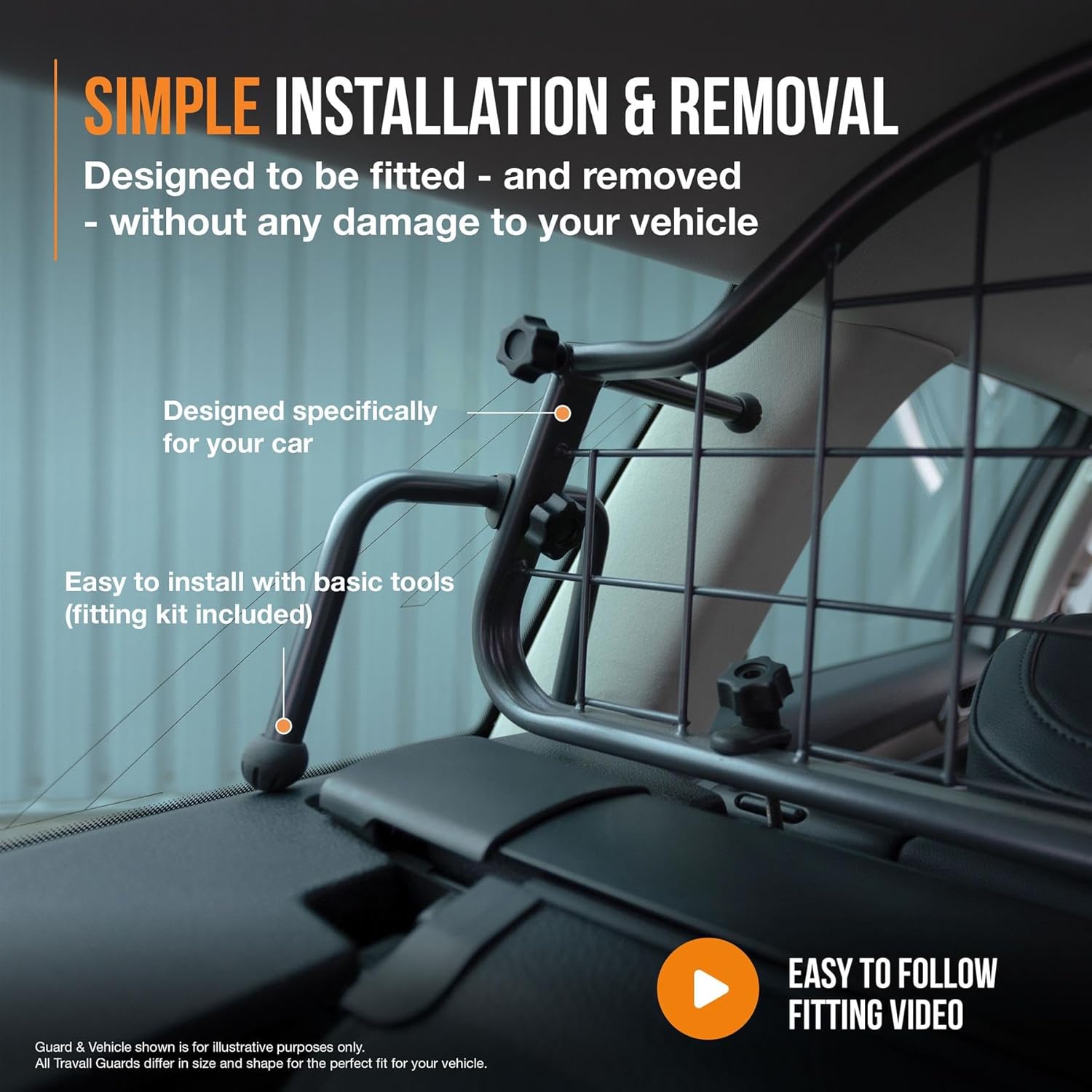 Travall Dog Barrier Compatible with Jeep Grand Cherokee (2010-2021) Vehicle Specific Trunk Guard Tailored Fit Luggage Pet Barrier Separator Heavy Duty Powder Coated Steel - Image 4