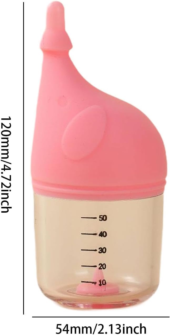 Kitten Bottle Feeding Kit Replaceable Nipples Kitten Milk Bottle for Newborn Pet, Pink - Image 5