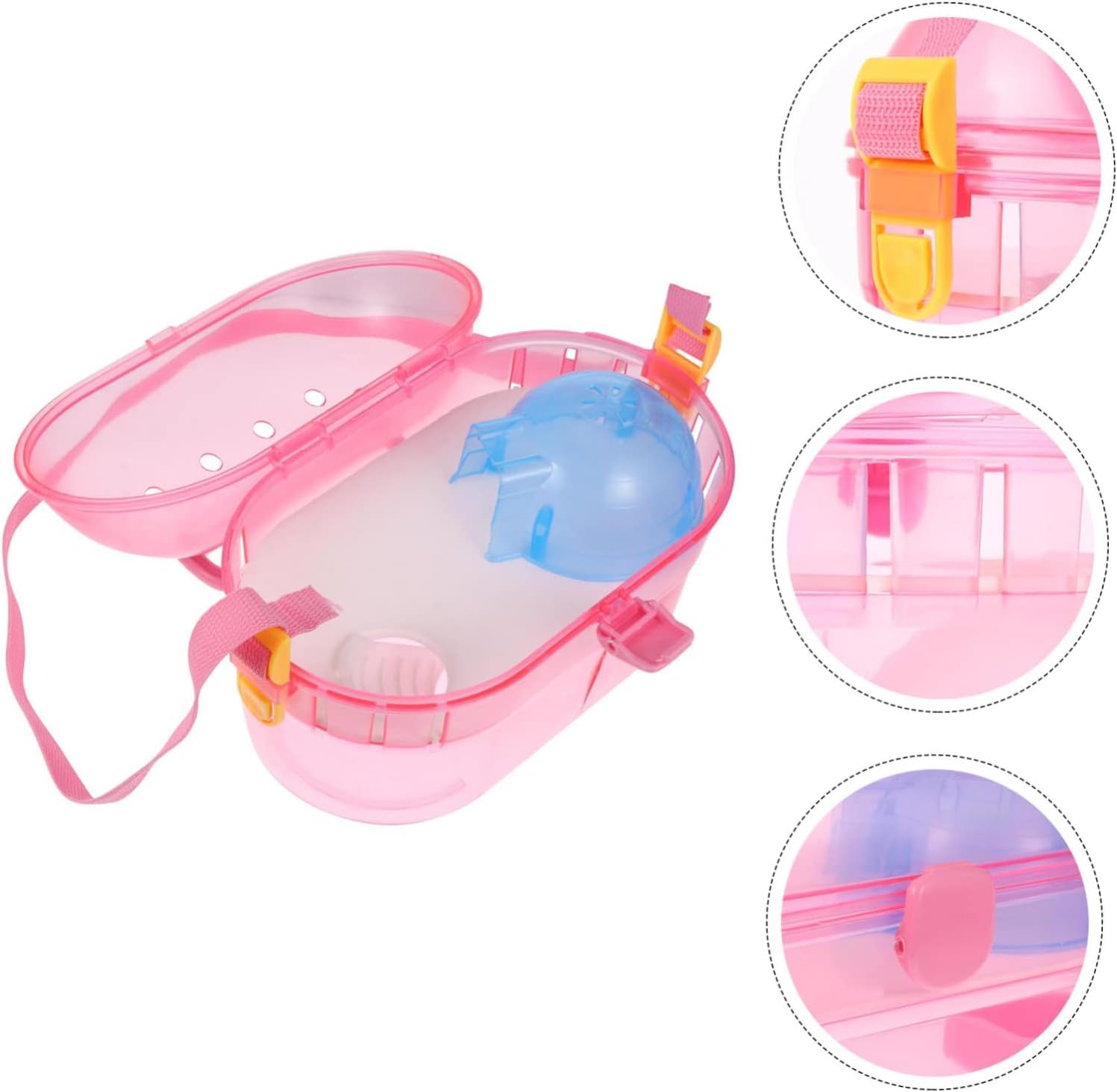 Yardwe Compact Travel Box for Hamster Chinchilla Portable Outdoor Carrier Lightweight Pet Cage Includes Feeder Bath - Image 7