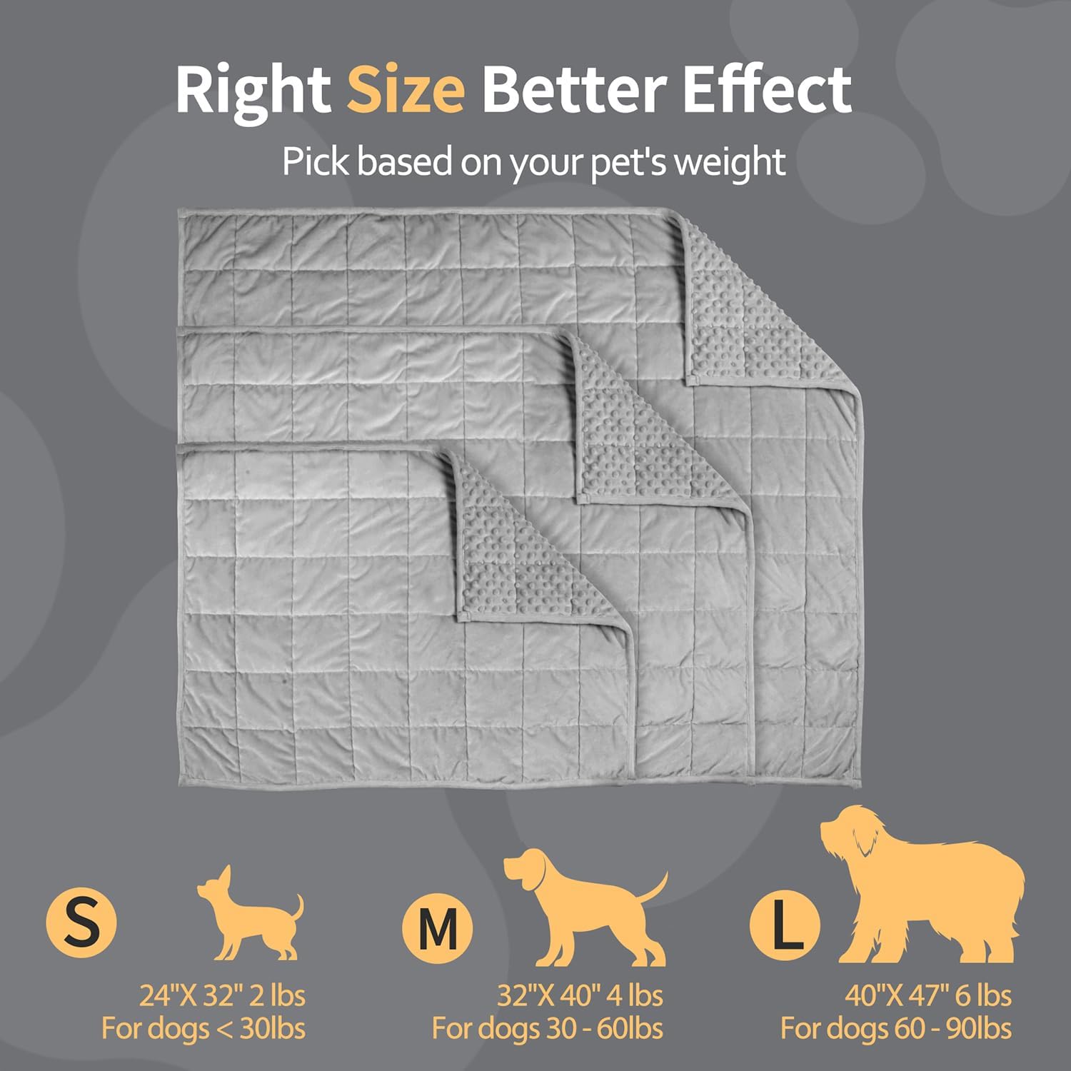 LaSyL Weighted Blanket for Pets | Thunder Blanket for Dogs Anxiety | Premium Soft Minky | Relaxation & Calming & Anti Anxiety | Used in Car, Bed, Couch | Dark Grey, Washable Large 40" L x 47" W - Image 6