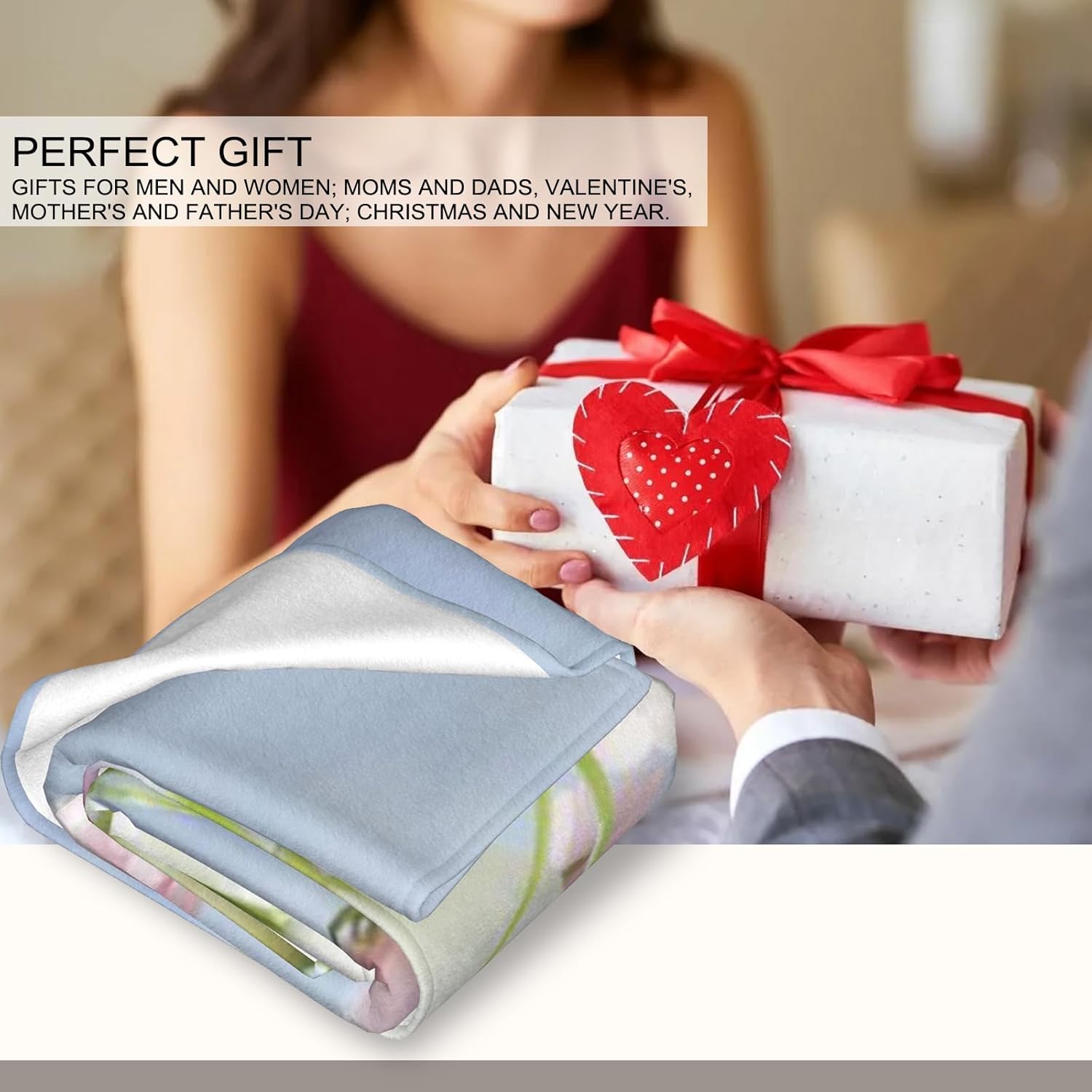 Cute Bulldog Puppy Blanket Soft Cozy Flannel Throw, Warm Yet Lightweight Patriotic Dog & American Flag Blankets for Travel, Couch, Bed, for Adults Women Kids, Fuzzy Outdoor Comfort Wrap 60"×50" - Image 5