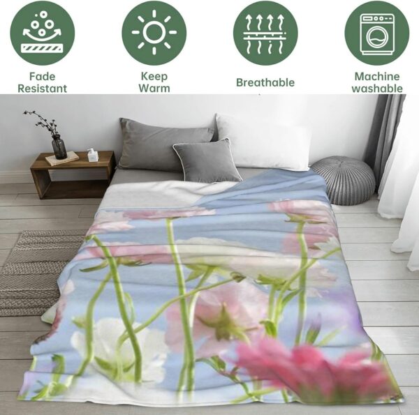 Adventure Pugs Blanket Soft Cozy Flannel Puppy Throw Blanket, Warm Yet Lightweight Cartoon Hiking Dogs Blankets for Travel, Couch, Bed, for Adults Kids Women, Fuzzy Outdoor Comfort Wrap 60"×50" - Image 4