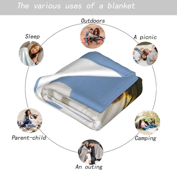 Cool Black Lab Throw Blanket,50x60in,Soft,Lightweight Flannel,Labrador Dog Portrait Blankets - Gifts for Women Men,Pet Lover,for Couch Office Travel,Home Living Room Decor - Image 5