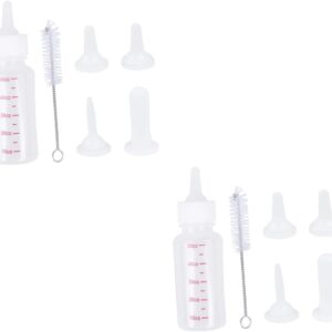 DOITOOL 2 Sets Pet Nurser Bottles 50ml Set Dog Cat Feeding Bottle 3 Si...