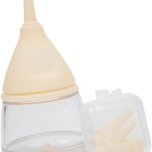 Kitten Bottle Feeding Kit Milk Bottle Replaceable Nipples 35ml for Home Bunny Doggy, Yellow