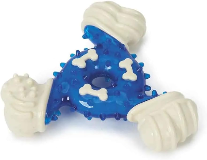 MPP 4.5 Inch Mighty Triangle Dog Toy Tough Chew Durable Rubber Unique Texture Bounce (Full Set - All 3 Colors) - Image 4