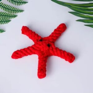Starfish Dog Toy Cotton&Puppy Rope Toys Teething,Dog Toys Without Squeakers Chew Proof Dog Toy Indestructable Dog Chew Toys for Aggressive Chewers Small,Medium Breed Starfish Teething Toy (Starfish)