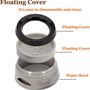 Dog Water Bowl 25oz No Spill Pet Water Bowl Large Capacity Slow Water Feeder, Spill Proof Pet Water Dispenser Vehicle Carried Slow Drinking Travel Water Bowl for Dogs/Cats/Pets (Pink)