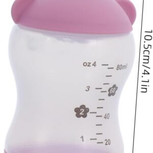 2pcs Portable Pet Nursing Bottle for Newborn Puppies and Kittens Soft Silicone Feeder for Travel Heat-Resistant Comfortable Feeding Blue Pink