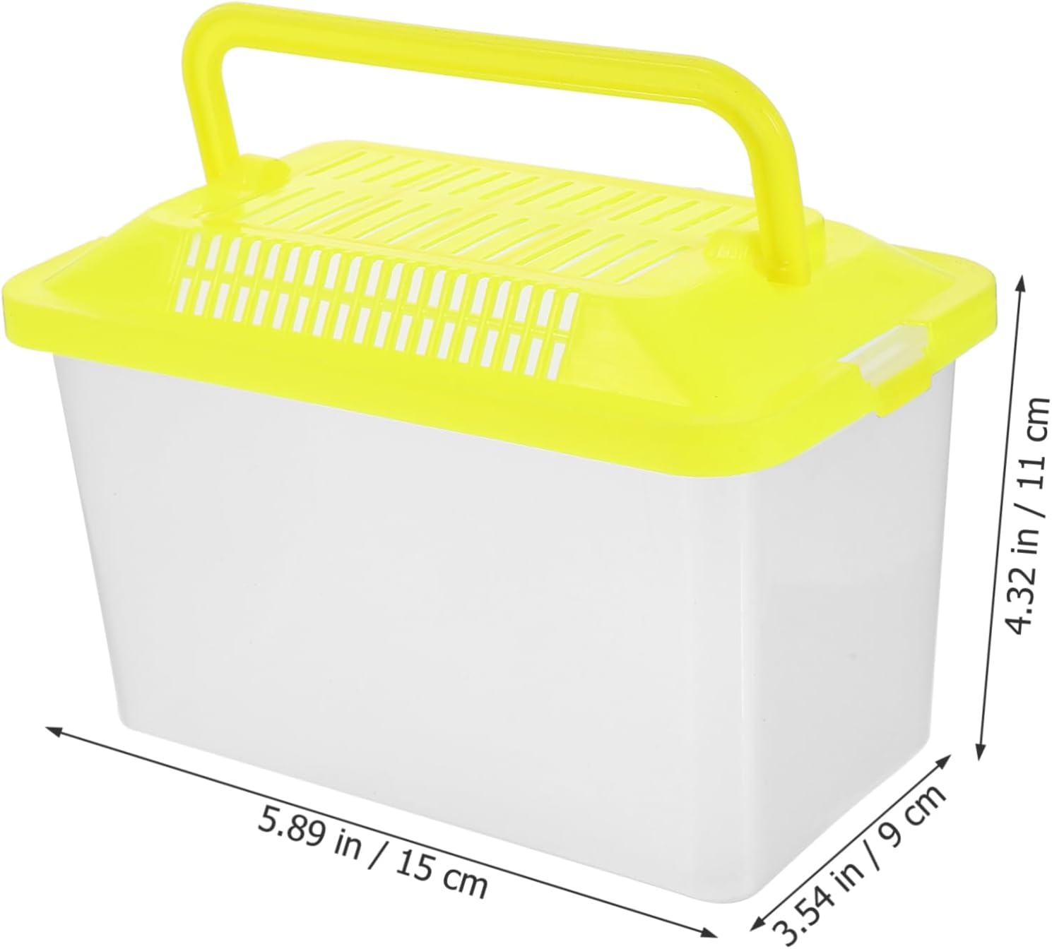 BESPORTBLE Portable Handheld Aquarium Tank for Pets Transparent Turtle Box and Hamster Carrier Lightweight and Compact Design for Travel and Feeding Lid - Image 2