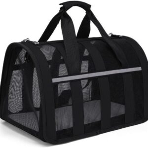 Pet Carrier for Small Dogs & Cats,Portable Soft-Sided Breathable Mesh Cat Travel Bag Handbag,Collapsible Cat Carrying Case for Cats Small Dogs Puppy