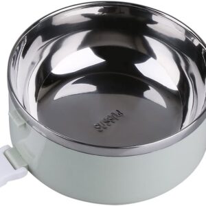 Pet Travel Bowls, 4 in 1 Stainless Steel Travel Dog Water Bowls Food Container with Handle for Outdoor Dog Cat, 24 ounce