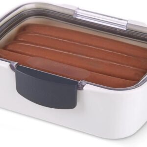 ProKeeper Progressive International Prepworks Mini Deli Air Tight Silicone Sealed Food Storage Container with Clear Dry Erase Compatible Lid, 5.75 Inches Long