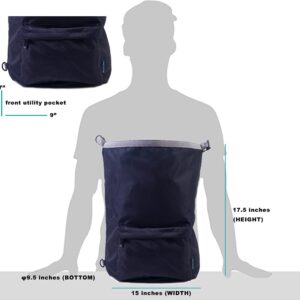 halinfer Dog Food Travel Container, Dog Food Travel Bag, Kibble Carrier 42 Cups 10L with Storage Front Pocket and Shoulder Strap for Travel, Hiking and Camping (Black)