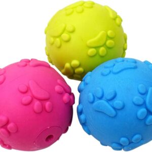 Dog Toys ，Dog Balls for Small Medium Large Dogs Squeaky Toy Balls 3 Pcs