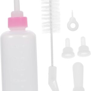 1set Pet Nursing Bottle Set for Kittens and Puppies Feeding Kit Soft Nipples Reusable and Easy to Clean for Newborn Pets