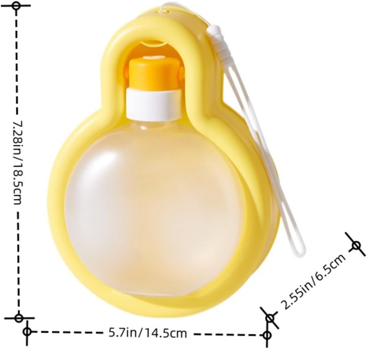 Dog Water Bottle Convenient Leak-Proof Dog Water Bottle Capacity 12 Oz (350 ml).Ldeal for Dogs on Outdoor Walks and Traveling.(Yellow, 12 Ounces) - Image 3