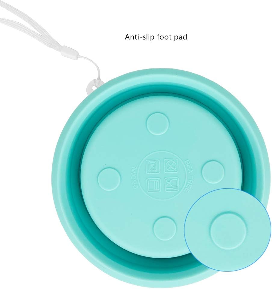 CARTINTS 950ml Collapsible Bowls-Silicone Food Storage Containers-Prep/Storage Bowls with Lids-Silicone Lunch Containers, Ideal for Travel and Camping (Blue) - Image 4