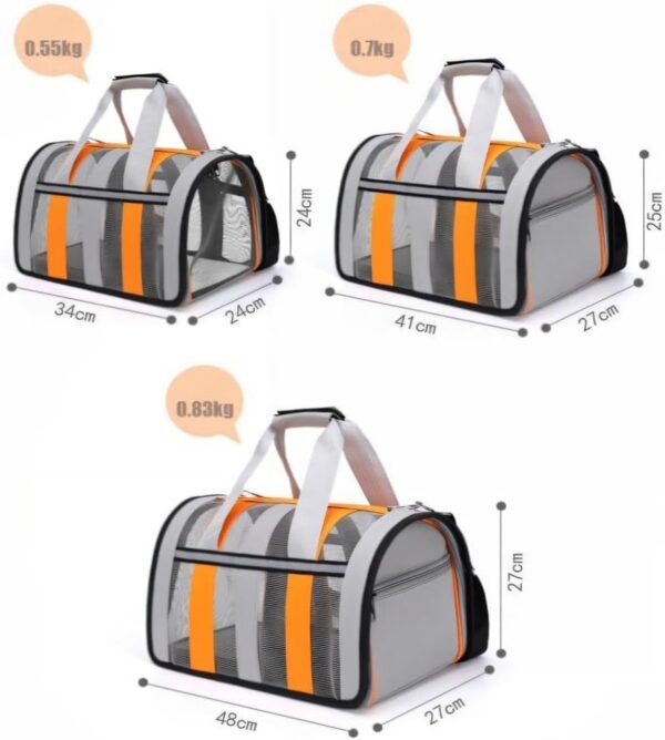 Pet Carrier for Small Dogs & Cats,Portable Soft-Sided Breathable Mesh Cat Travel Bag Handbag,Collapsible Cat Carrying Case for Cats Small Dogs Puppy - Image 5
